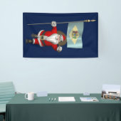 サンタクロースとデラウェア州旗 横断幕 (トレードショー)