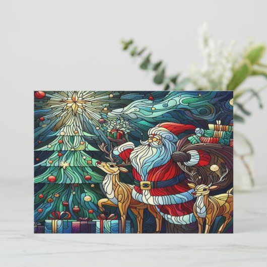 サンタクロースとトナカイに贈り物を サンキューカード (スタンド正面)
