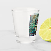 サンタクロースとトナカイに贈り物を ショットグラス (左)