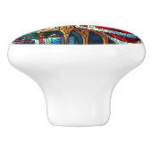 サンタクロースとトナカイに贈り物を セラミックノブ (側面)