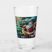 サンタクロースとトナカイに贈り物を タンブラーグラス (正面)