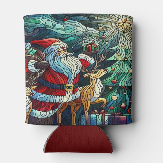 サンタクロースとトナカイに贈り物を 缶クーラー (裏面)