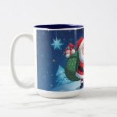 サンタクロースとトナカイのクリスマス ツートーンマグカップ (左)