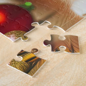 サンタクロースとトナカイの帽子が可愛い子猫 ジグソーパズル (側面)