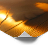 サンタクロースとトナカイの帽子が可愛い子猫 ポスター (角)