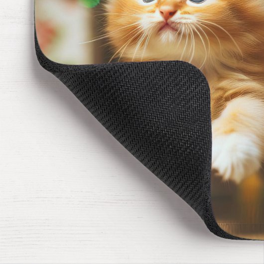 サンタクロースとトナカイの帽子が可愛い子猫 マウスパッド (コーナー)