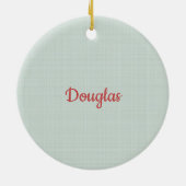 サンタクロースとトナカイカスタム セラミックオーナメント (裏面)