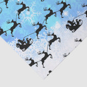 サンタクロースとトナカイ飛んでいるのクリスマス 薄葉紙 (詳細)