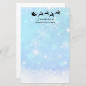 サンタクロースとトナカイ飛んでいるア 便箋 (正面/裏面)