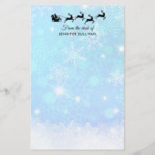 サンタクロースとトナカイ飛んでいるア 便箋 (正面)