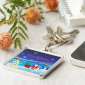 サンタクロースとトナカイ キーホルダー (側面)