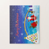 サンタクロースとトナカイ ジグソーパズル (縦)