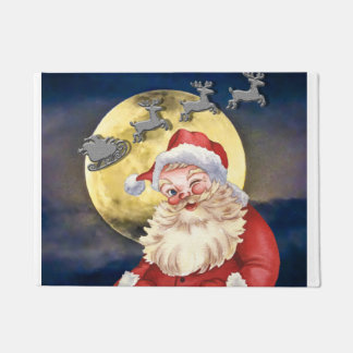 サンタクロースとトナカイ ドアマット