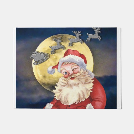 サンタクロースとトナカイ ドアマット (正面)