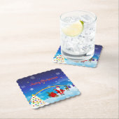 サンタクロースとトナカイ ペーパーコースター (インサイチュ)