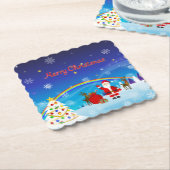 サンタクロースとトナカイ ペーパーコースター (アングル)