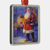 サンタクロースとトナカイ メタルオーナメント (右)