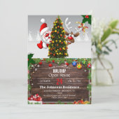 サンタクロースとトナカイ 招待状 (スタンド正面)