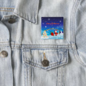 サンタクロースとトナカイ 缶バッジ (インサイチュ)