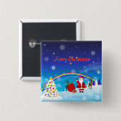 サンタクロースとトナカイ 缶バッジ (正面&裏面)