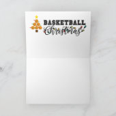 サンタクロースとバスケットボールクリスマス カード (内部)