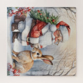 サンタクロースとバニー ジグソーパズル (横)