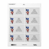 サンタクロースとバージニア州の看板 ラベル (フルシート)