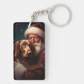 サンタクロースとビツラクリスマスクリスマスクリスマス キーホルダー (裏面)