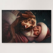 サンタクロースとビツラクリスマスクリスマスクリスマス ジグソーパズル (横)