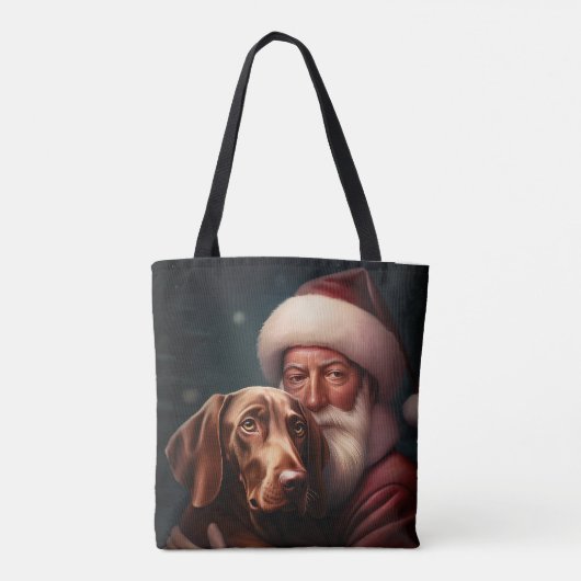 サンタクロースとビツラクリスマスクリスマスクリスマス トートバッグ (裏面)