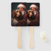 サンタクロースとビツラクリスマスクリスマスクリスマス ハンドファン (正面&裏面)