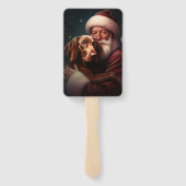 サンタクロースとビツラクリスマスクリスマスクリスマス ハンドファン (裏面)