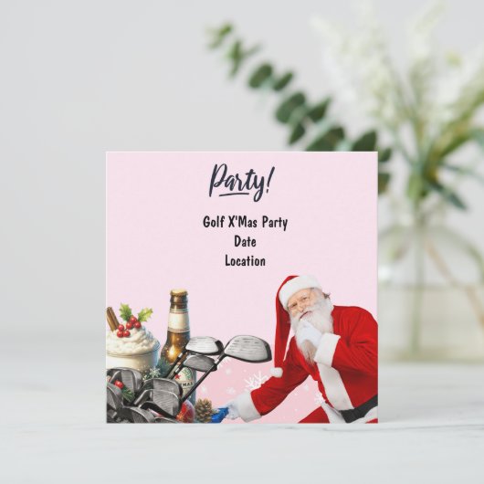 サンタクロースとピンクのゴルフクリスマスパーティー セーブザデート (スタンド正面)