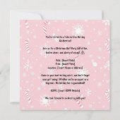 サンタクロースとピンクのゴルフクリスマスパーティー セーブザデート (裏面)