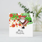 サンタクロースとピンポンクリスマス シーズンカード (スタンド正面)