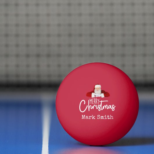 サンタクロースとピンポン楽しいクリスマス 卓球ボール (ネット)