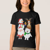サンタクロースとフレンズのクリスマス トライブレンドＴシャツ (正面)
