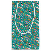 サンタクロースとフレンズメリーパターン スモールペーパーバッグ (裏面)