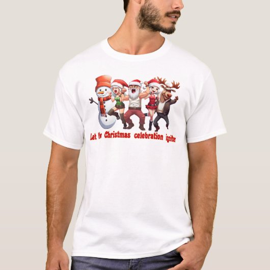 サンタクロースとフレンズ Tシャツ (正面)