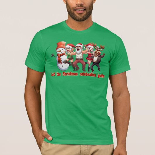 サンタクロースとフレンズ Tシャツ (正面)
