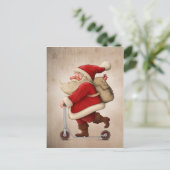 サンタクロースとプッシュスクーター シーズンポストカード (スタンド正面)