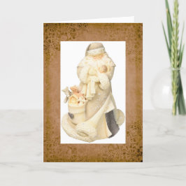 サンタクロースとベビーイエズスクリスマスホリデーカード シーズンカード