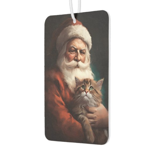 サンタクロースとペルシャ猫フェスティバルクリスマス カーエアーフレッシュナー (左)