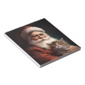 サンタクロースとペルシャ猫フェスティバルクリスマス ノートパッド (アングル)