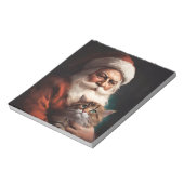 サンタクロースとペルシャ猫フェスティバルクリスマス ノートパッド (回転)