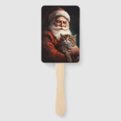 サンタクロースとペルシャ猫フェスティバルクリスマス ハンドファン (裏面)