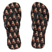 サンタクロースとペルシャ猫フェスティバルクリスマス ビーチサンダル (ソール)