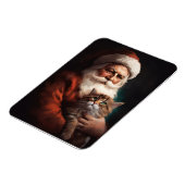 サンタクロースとペルシャ猫フェスティバルクリスマス マグネット (左側)