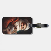 サンタクロースとペルシャ猫フェスティバルクリスマス ラゲッジタグ (裏面横)