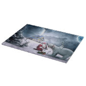 サンタクロースとポーラーベア カッティングボード (角)